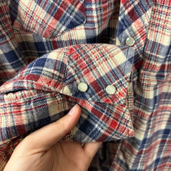 Miller Stockman for Western Living Plaid Men’s Button Down Pearl Snap Flannel - Picture 5 of 8